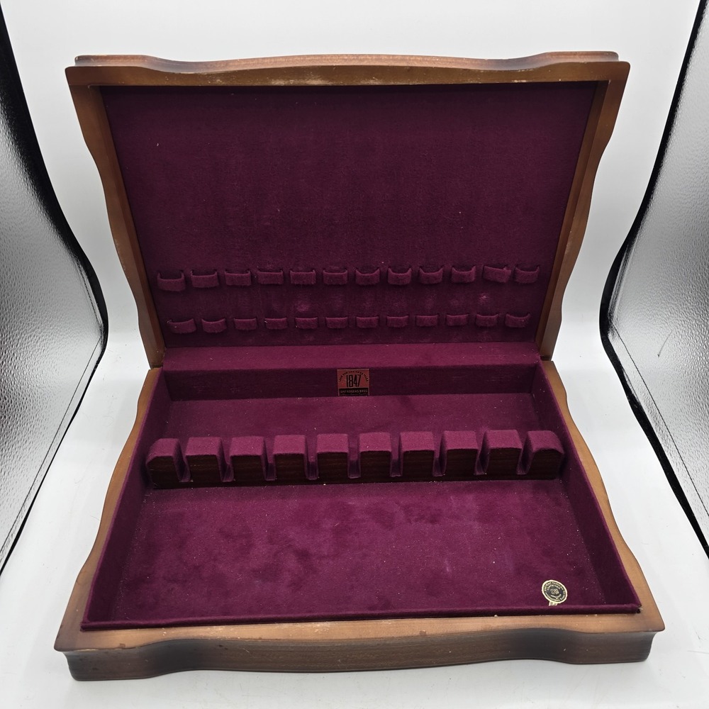 Wood Flatware‎ Storage Chest Silverware International Silver